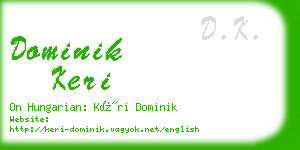 dominik keri business card